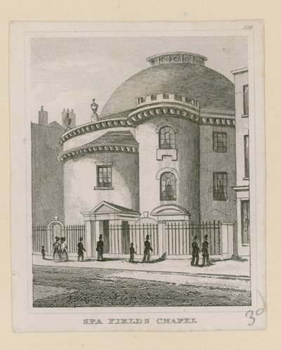 Spa Fields Kapel, Clerkenwell door English School