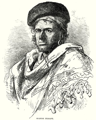 Spaanse boer (gravure) door English School