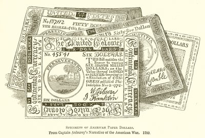 Voorbeelden van Amerikaanse papieren dollars door English School