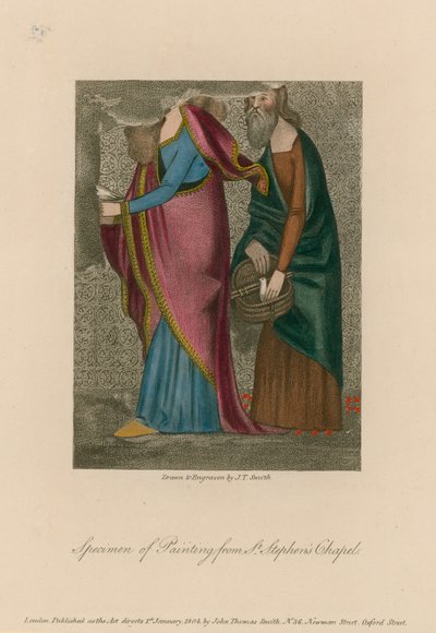 Voorbeelden van schilderijen uit de St. Stephens Kapel door English School