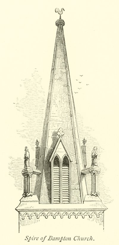 Spits van Bampton kerk door English School
