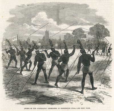 Sporten van de Australische Aboriginals op Kennington Oval door English School