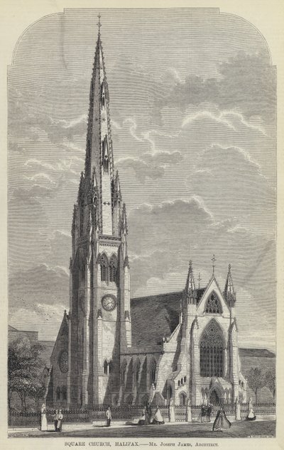 Square Church, Halifax (gravure) door English School