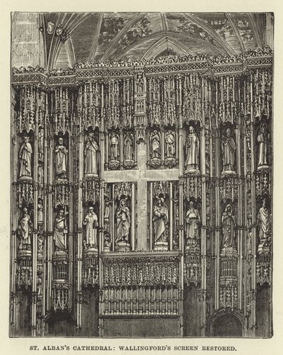 St Albans Kathedraal, Wallingfords scherm gerestaureerd door English School