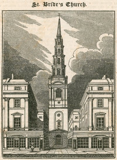 St Brides Kerk, Fleet Street, Londen door English School