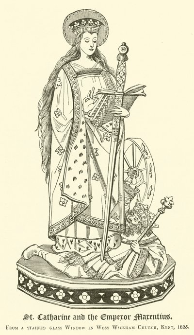 St. Catharina en keizer Marentius door English School