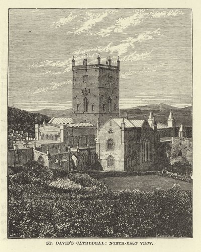St Davids-kathedraal, noordoostelijk uitzicht door English School