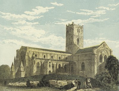 St Davids Kathedraal, Zuidwestelijke Aanblik door English School