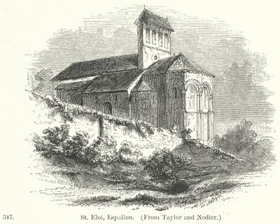 St Eloi, Espalion (gravure) door English School