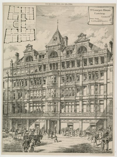 St Georges Huis, Eastcheap, Londen door English School