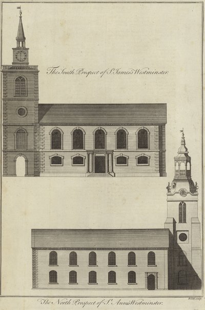St Jamess Church en St Annes Church, Westminster door English School