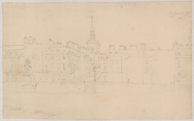 St Jamess Square, Londen; originele potloodschets door English School