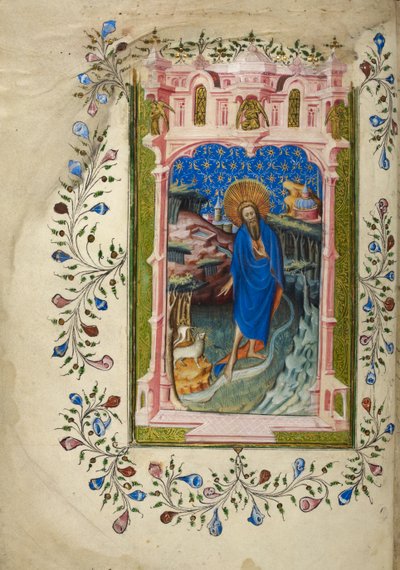 Sint Jan de Doper, met Agnus Dei 1405-10 door English School