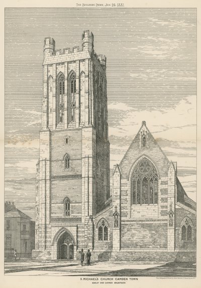 St. Michaels Kerk in Camden Town door English School