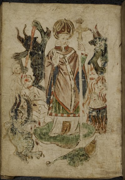 Sint Patrick omringd door demonen door English School