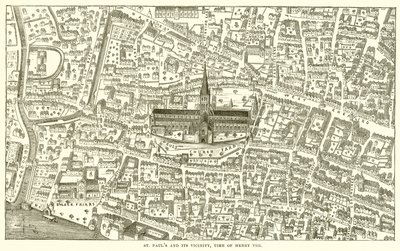 St. Pauls en omgeving, tijd van Henry VIII door English School