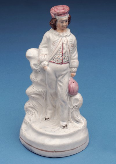 Staffordshire figuur van een Rugby School jongen, ca. 1860 (keramiek) door English School