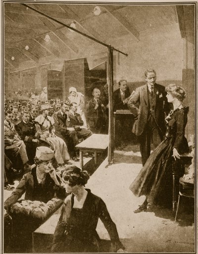 Toneelvoorstelling voor soldaten die in de oorlog blind zijn geworden, 1914-19 door English School
