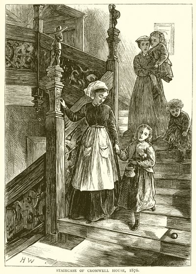 Trap van Cromwell Huis, 1876 door English School