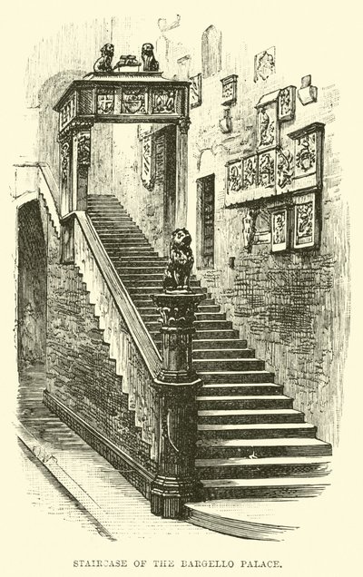 Trap van het Bargello Paleis door English School