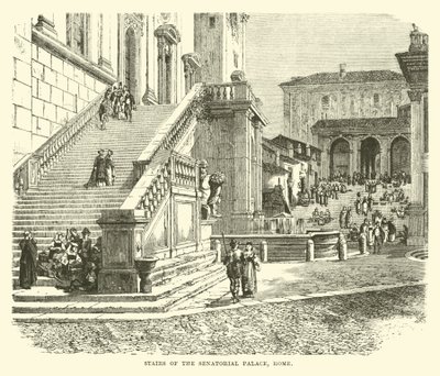 Trappen van het Senatoriaal Paleis, Rome door English School