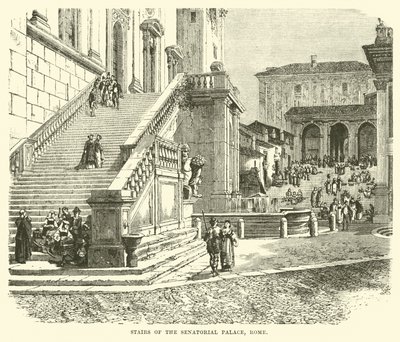 Trappen van het Senatoriaal Paleis, Rome door English School