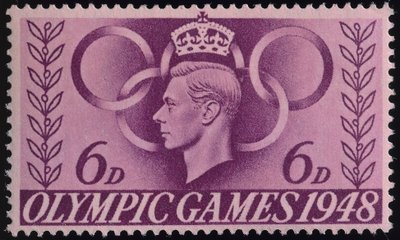 Postzegel ter herdenking van de Olympische Spelen van 1948 in Londen door English School