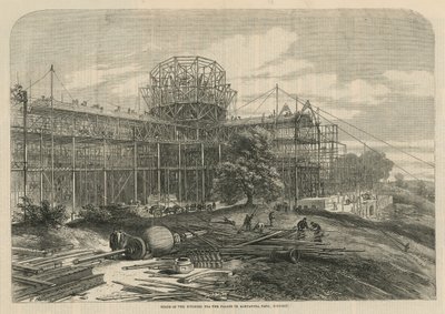 Staat van het gebouw voor het Paleis in Alexandra Park door English School