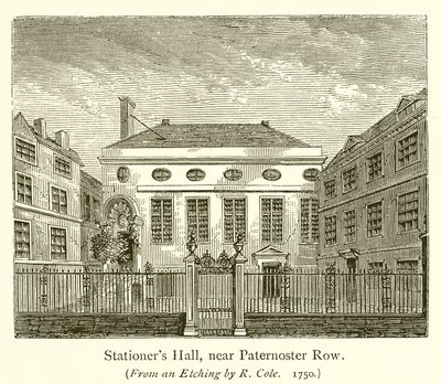 Stationers Hall, nabij Paternoster Row door English School