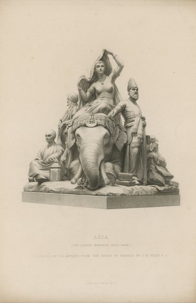 Standbeeld dat Azië uitbeeldt dat het Albert Memorial siert door English School