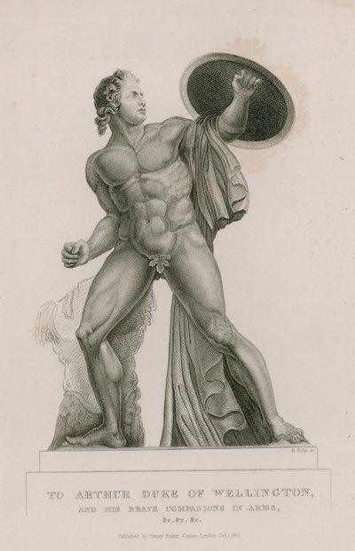 Standbeeld van Achilles in Hyde Park, Londen door English School