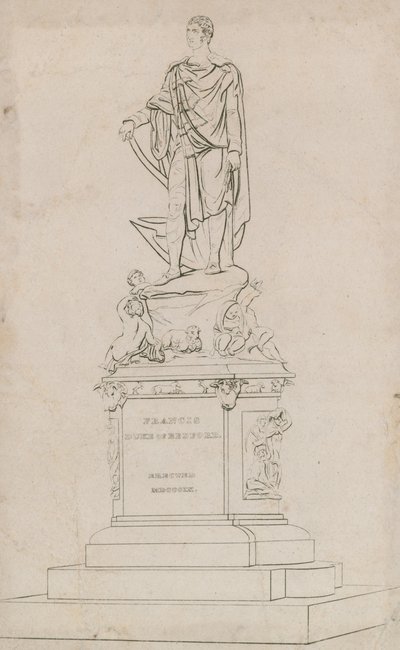 Standbeeld van Frances, hertog van Bedford, in Russell Square, Londen door English School