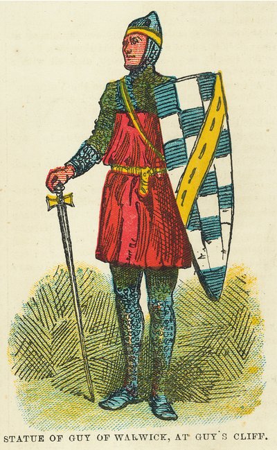 Standbeeld van Guy van Warwick bij Guy