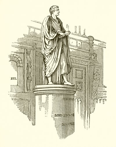 Standbeeld van Lord Erskine in Lincolns Inn Hall door English School