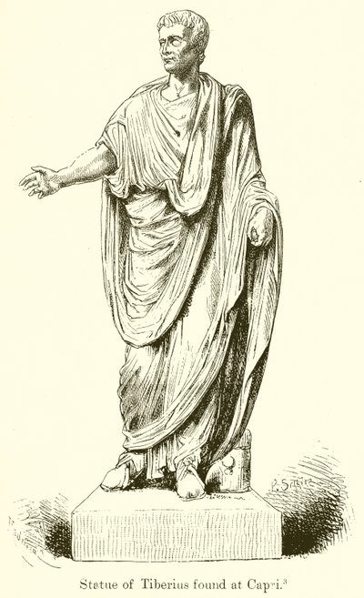 Standbeeld van Tiberius gevonden in Capri door English School
