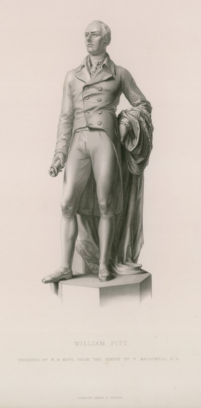 Standbeeld van William Pitt door English School