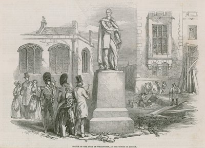 Standbeeld van de Hertog van Wellington bij de Tower of London door English School