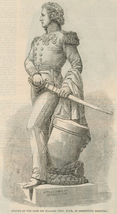Standbeeld van wijlen Sir William Peel door English School