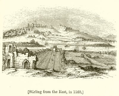 Stirling vanuit het oosten in 1560 door English School