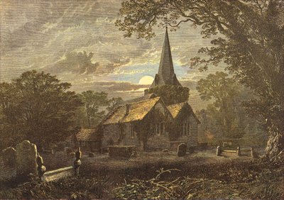 Stoke Poges Kerkhof, scène van Gray