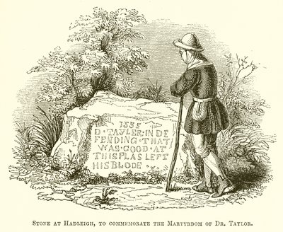 Steen in Hadleigh, ter herdenking van het martelaarschap van Dr. Taylor door English School