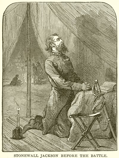 Stonewall Jackson voor de slag door English School