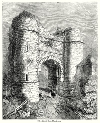 Strand Gate, Winchelsea (gravure) door English School