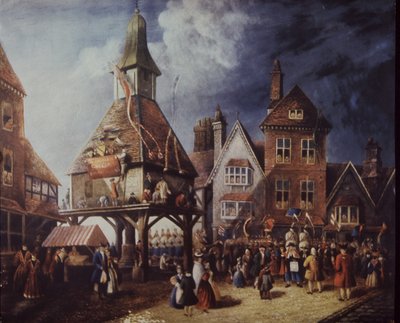 Shakespeare Jubileum in 1769 bij de High Cross, Stratford-on-Avon door English School