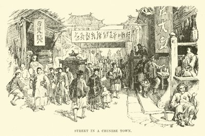 Straat in een Chinese Stad door English School