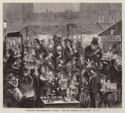 Striezelmarkt kerstmarkt, Dresden, Duitsland door English School