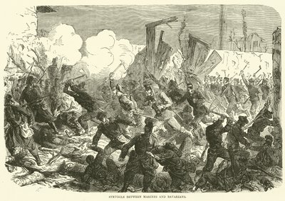 Strijd tussen mariniers en Beieren, december 1870 door English School