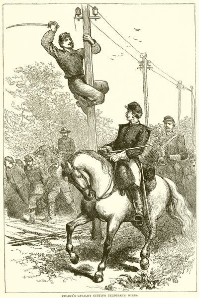 Stuarts Cavalerie snijdt telegraafdraden door door English School