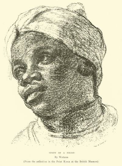 Studie van een neger (gravure) door English School