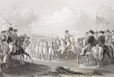 Overgave van Lord Cornwallis in York Town, Virginia, 19 oktober 1781, uit 